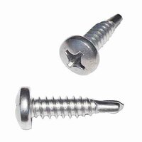#10 X 1/2" Pan Head, Phillips, Self-Drilling Screw, 410 Stainless
